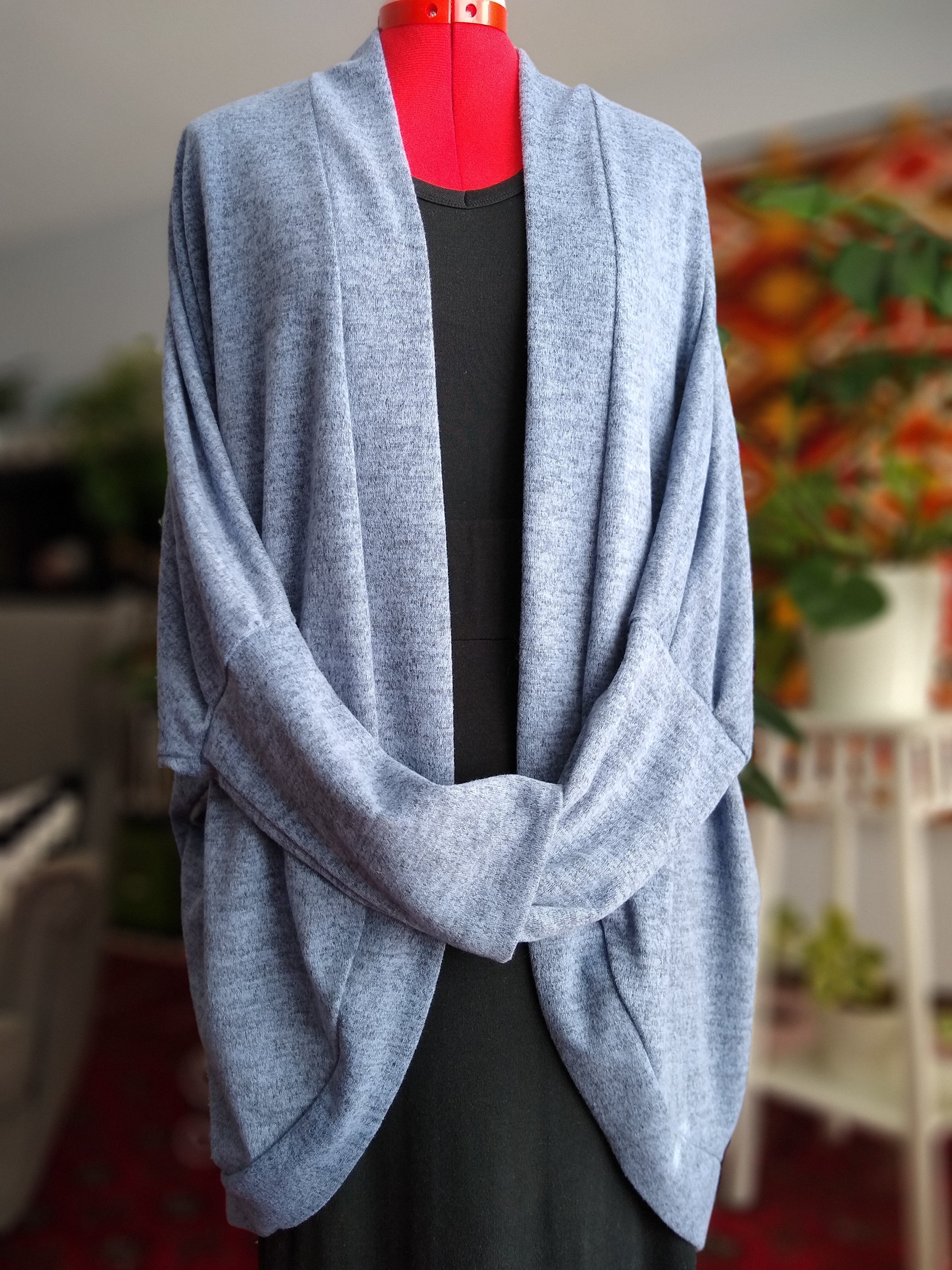 Cocoon Cardigan Heather Grey Cardigan Womens Cocoon Cardigan